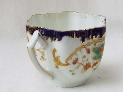Antique gilded porcelain transfer ware and hand embellished Cup and Saucer Ref. C-104