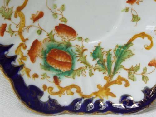 Antique  gilded porcelain transfer ware and hand embellished Cup and Saucer Ref. C-106