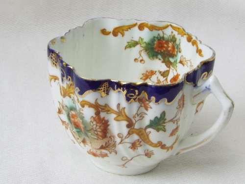 Antique  gilded porcelain transfer ware and hand embellished Cup and Saucer Ref. C-106