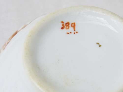 Antique  gilded porcelain transfer ware and hand embellished Cup and Saucer Ref. C-106