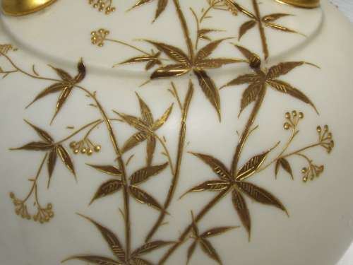 A 19th century Royal Worcester Bud Vase, decorated with gilded foliate sprays Dated 1885. Ref OR/43