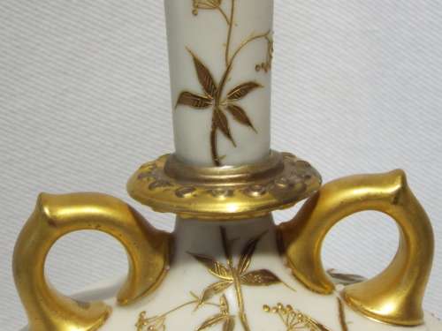 A 19th century Royal Worcester Bud Vase, decorated with gilded foliate sprays Dated 1885. Ref OR/43