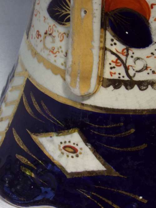 Antique Gaudy Welsh earthenware ceramic Trumpet Vase. C 1840-1880. Ref. OR-44