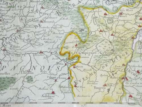 French map of The United Provinces Of The Netherlands dated 1702 First edition Ref. MP 11