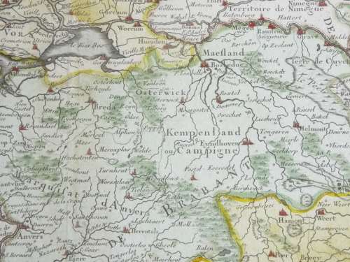 French map of The United Provinces Of The Netherlands dated 1702 First edition Ref. MP 11