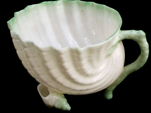 Irish Belleek  porcelain part Tea Set -Second Black Mark - 1891-1926. Ref. C/108