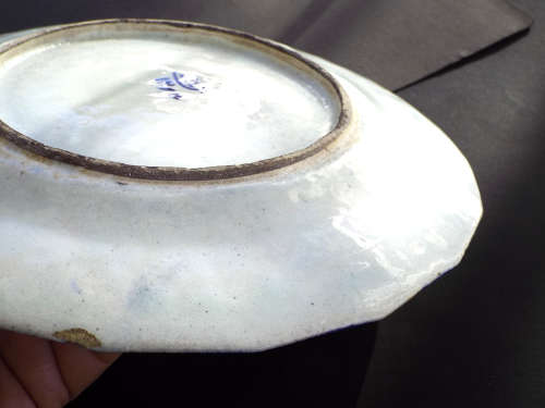A Chinese signed porcelain Pagoda design Quinlong Plate. Ref. P/93