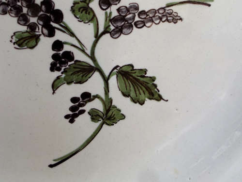 A pair of French provincial faience Botanical plates. 19thCentury. Ref. P/97A+97B