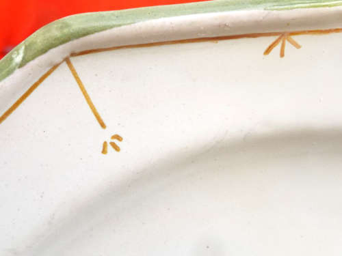 A pair of French provincial faience Botanical plates. 19thCentury. Ref. P/99A+99B