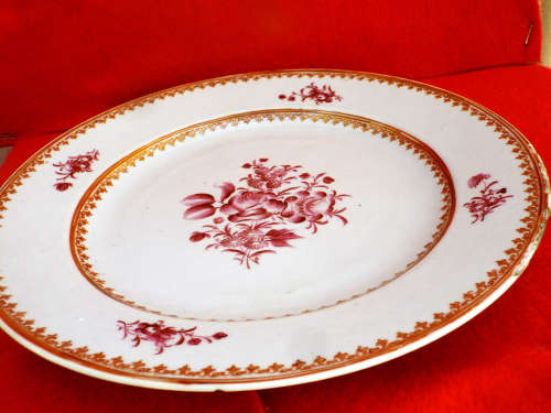 Chinese Famille Rose (Quin Dynasty) Porcelain Plate. Circa 1750-1780. Ref. P/95