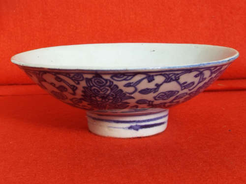 Chinese signed porcelain blue and white Bowl. Qianlong period (1736-1795)  Ref.B/36