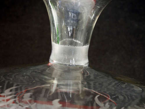 Antique Georgian Engraved hand blown Glass Compote/Centre piece. Ref.GL/9