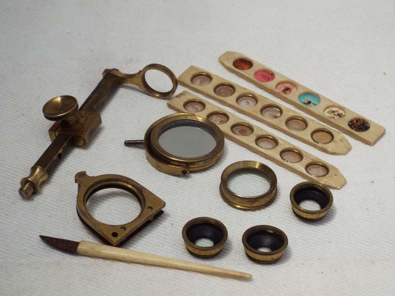 A rare Ellis Aquatic type botanical field microscope circa 1780-1810. Ref.MA/37