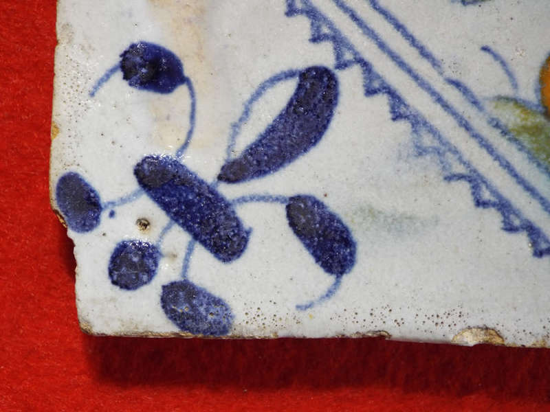 A very rare antique polychrome Dutch Delft Tile circa 1630-1650 Ref. CL-20