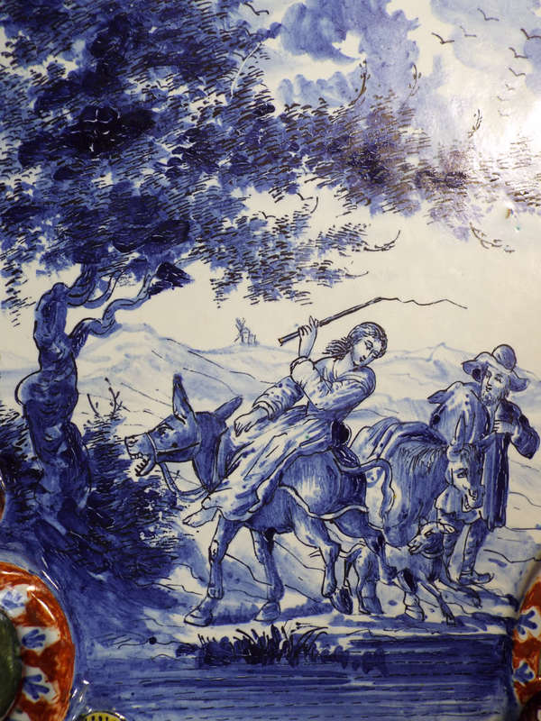 An early Dutch polychrome Delft plaque Circa 1840. Ref. CL24