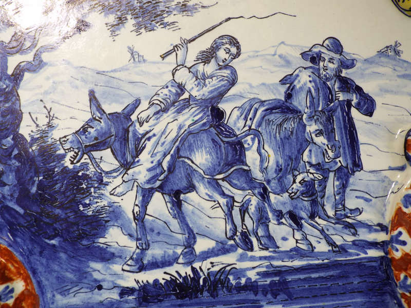 An early Dutch polychrome Delft plaque Circa 1840. Ref. CL24