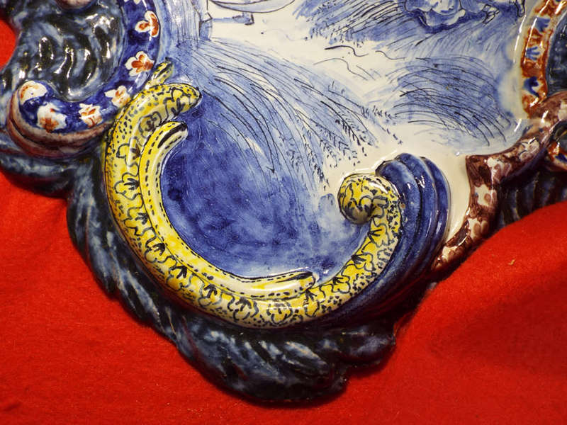 An early Dutch polychrome Delft plaque Circa 1840. Ref. CL25