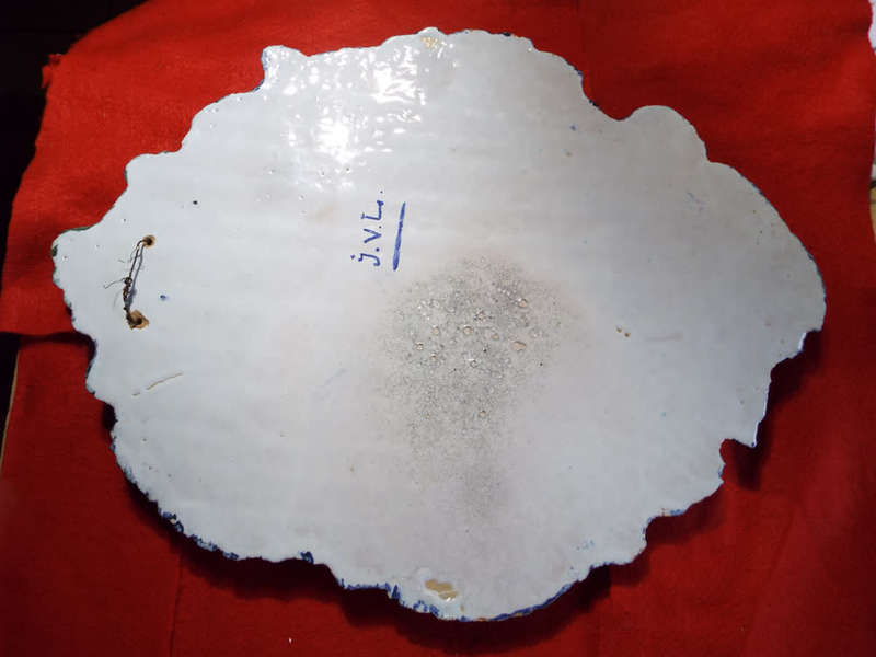 An early Dutch polychrome Delft plaque Circa 1840. Ref. CL25
