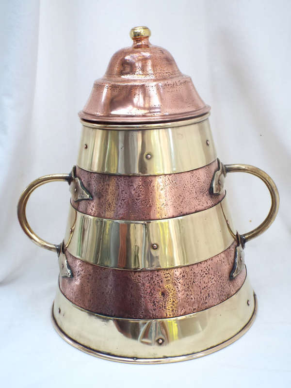 A Copper and Brass Dutch Doofpot.  Circa 1850-1880. Ref.MA/40