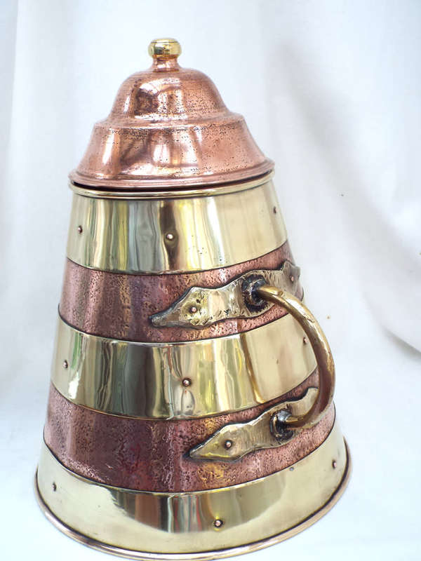 A Copper and Brass Dutch Doofpot.  Circa 1850-1880. Ref.MA/40