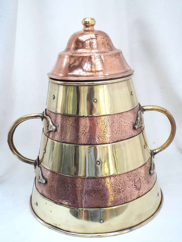 A Copper and Brass Dutch Doofpot.  Circa 1850-1880. Ref.MA/40