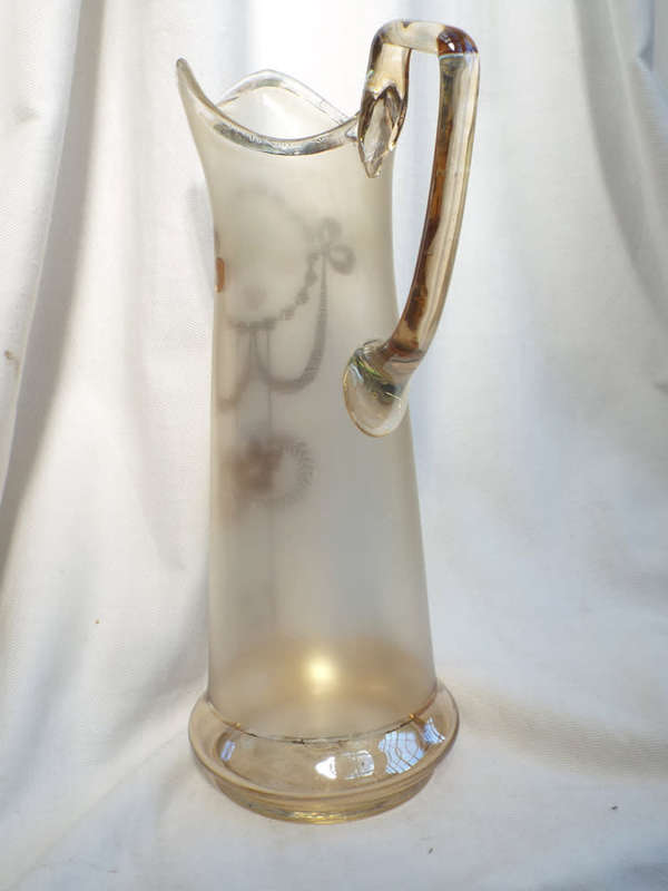 A very large Art Nouveau hand-blown Jug. Circa 1900-1919. Ref. No. GL/10