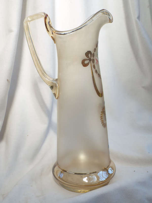 A very large Art Nouveau hand-blown Jug. Circa 1900-1919. Ref. No. GL/10