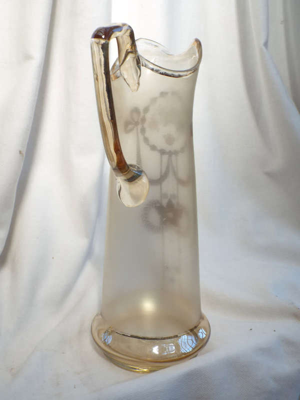 A very large Art Nouveau hand-blown Jug. Circa 1900-1919. Ref. No. GL/10
