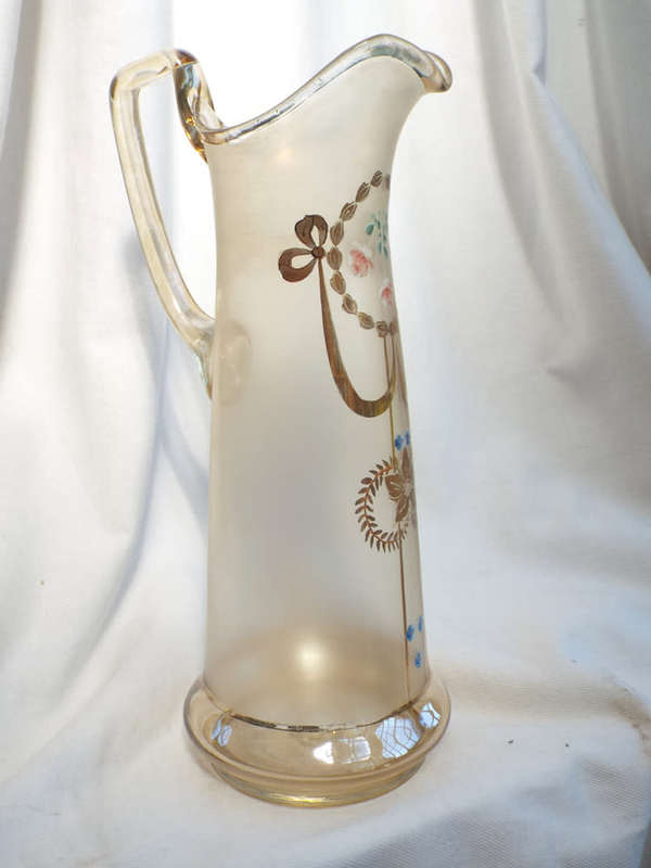 A very large Art Nouveau hand-blown Jug. Circa 1900-1919. Ref. No. GL/10