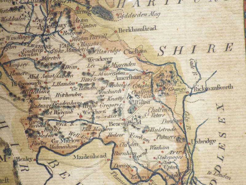 The British Traveller map of Buckinghamshire Circa 1784. Ref. No. AR/18