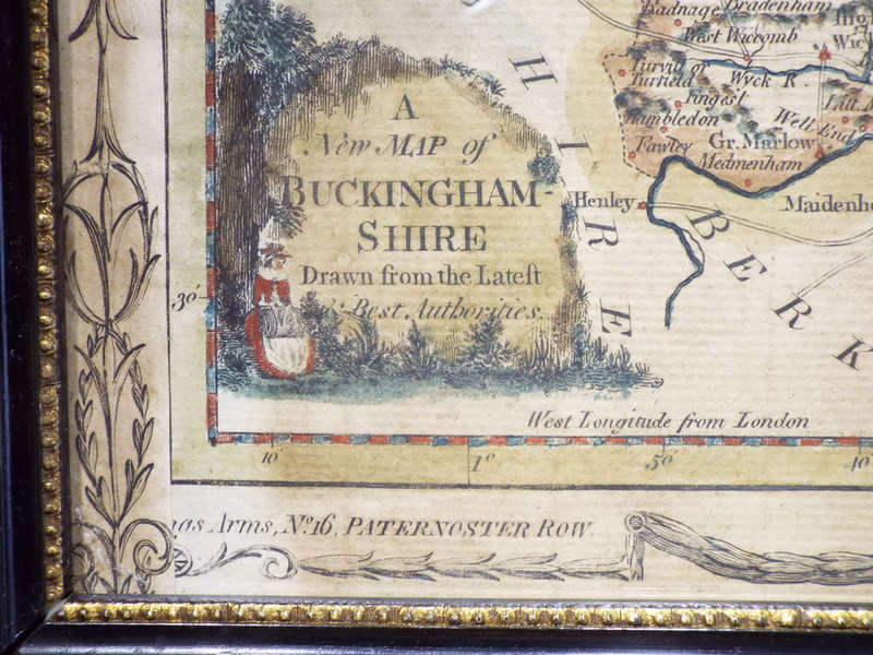 The British Traveller map of Buckinghamshire Circa 1784. Ref. No. AR/18