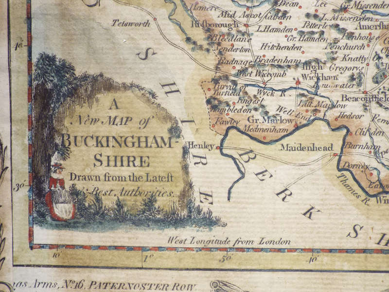 The British Traveller map of Buckinghamshire Circa 1784. Ref. No. AR/18