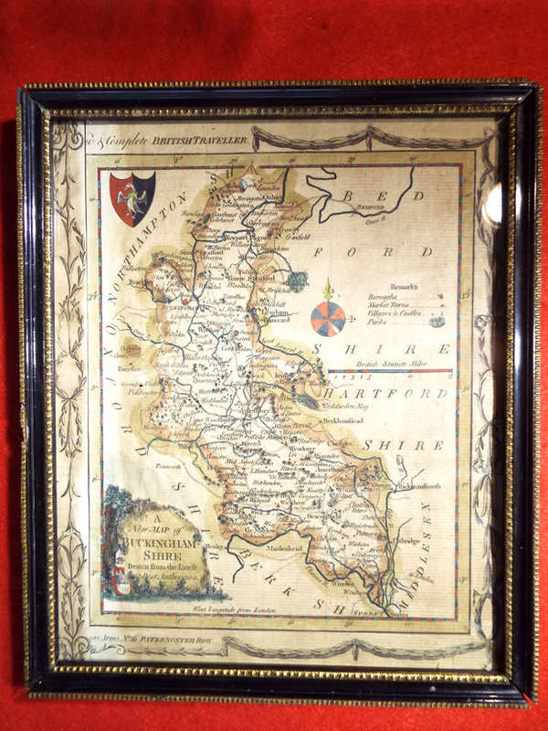 The British Traveller map of Buckinghamshire Circa 1784. Ref. No. AR/18