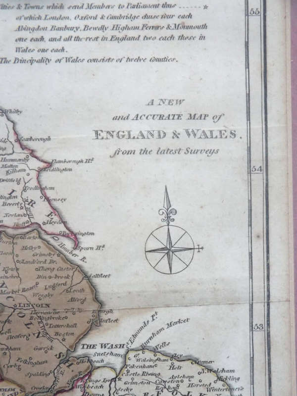 A New and Accurate Map of England and Wales  G. Cooke. Circa 1807. Ref. No. MP/6