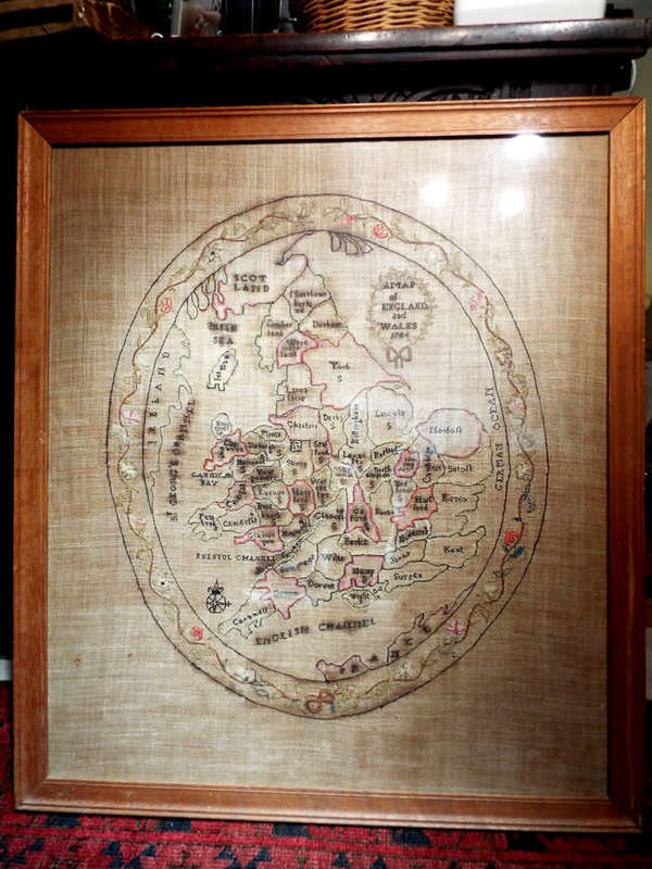 Antique embroidered Sampler  England and Wales  Dated  1784`. Ref. No. MP/8