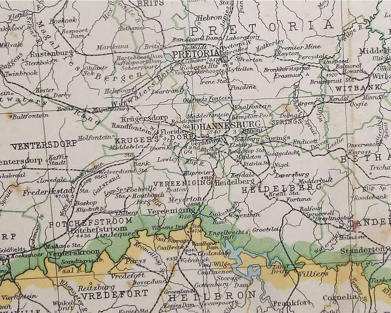 Map of the Transvaal - 1952 .  Ref. No. MP/9