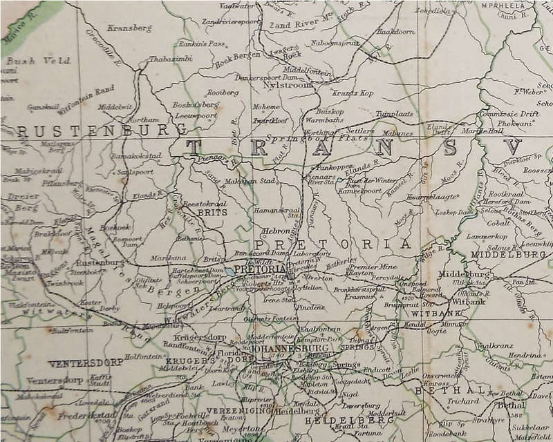 Map of the Transvaal - 1952 .  Ref. No. MP/9