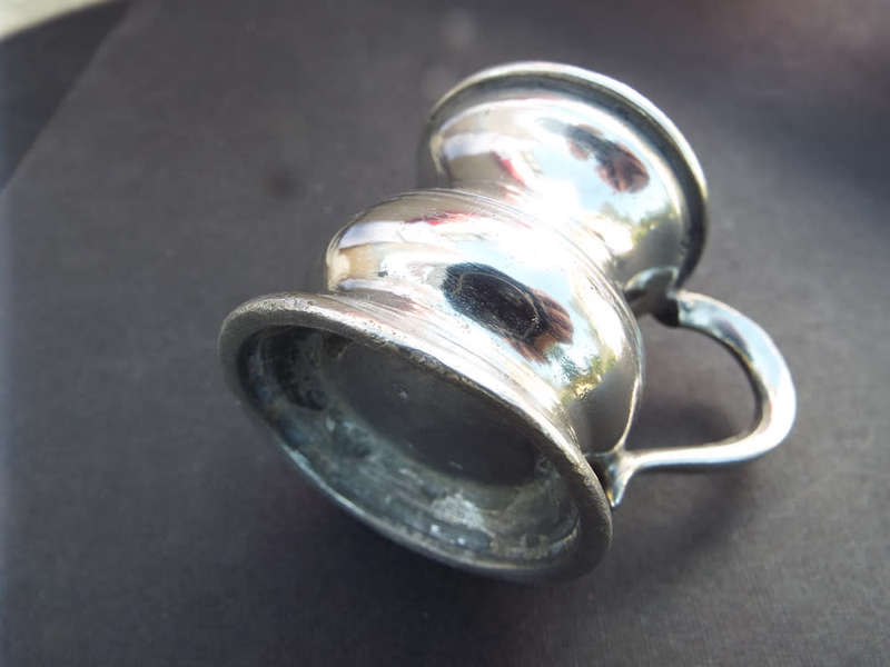 Two antique Victorian Pewter ale or spirit measures. Circa 1850-1890 Ref. MA36