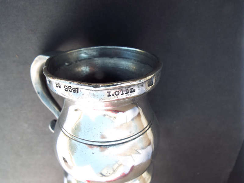 Two antique Victorian Pewter ale or spirit measures. Circa 1850-1890 Ref. MA36