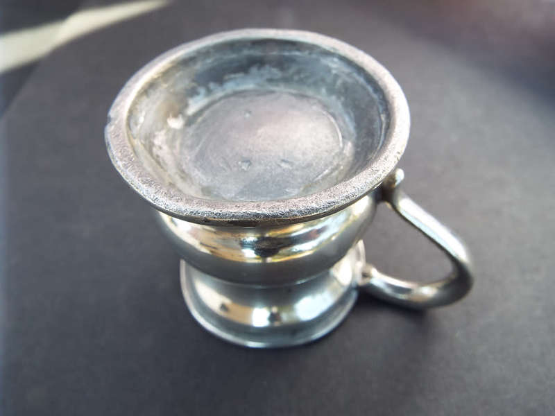 Two antique Victorian Pewter ale or spirit measures. Circa 1850-1890 Ref. MA36