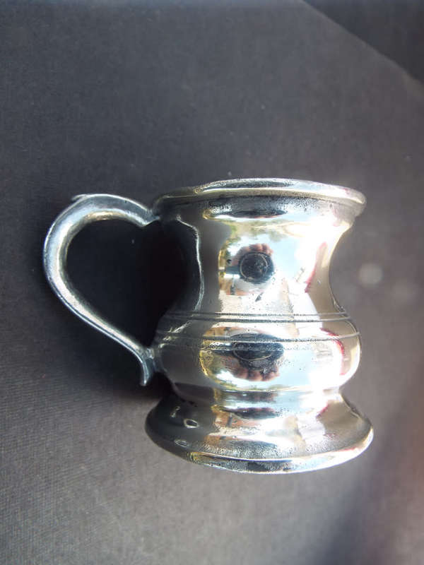 Two antique Victorian Pewter ale or spirit measures. Circa 1850-1890 Ref. MA36