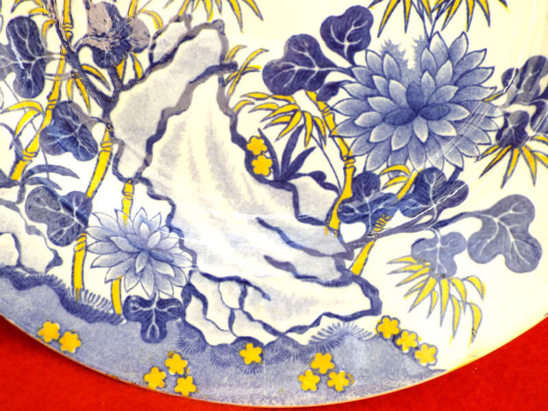 Spode Bamboo and Rock pattern Plate 1795-1810. Ref. P102