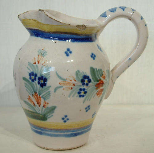 Antique Henriot Quimper French Faience Small Petit Breton Jug - Ref. aug63
