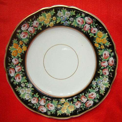 Antique transfer hand-painted Ridgway(?) plate circa 1820-1850 Ref.P.90
