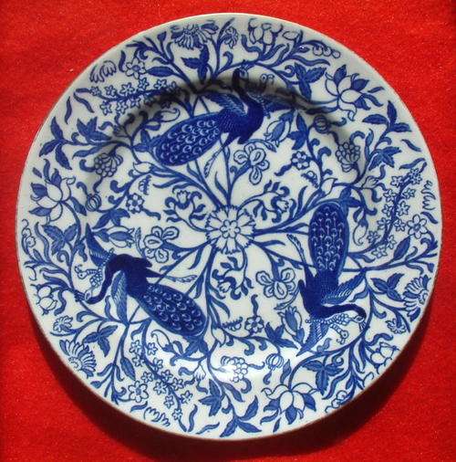 Royal Crown Derby 'Peacock' design porcelain plate dated 1902 Ref.no. P7