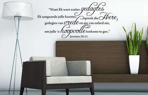Wall Quote - Jeremia - Afrikaans