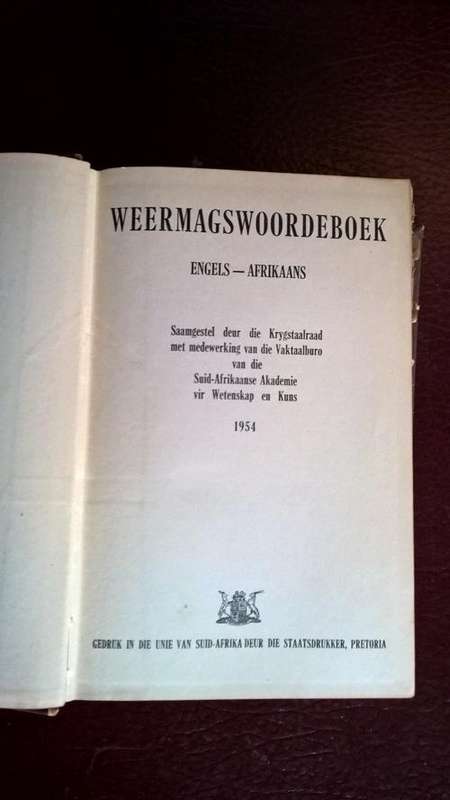 Weermag woordeboek