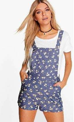 TOPSHOP DENIM PLAYSUIT