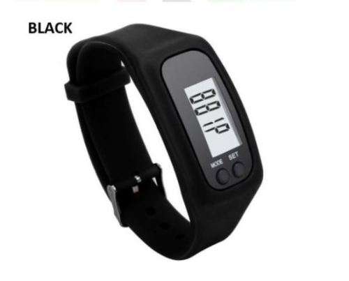LCD Sport & Fitness PEDOMETER Wrist Watch, Step Counter, Calories, Distance, Available in Black