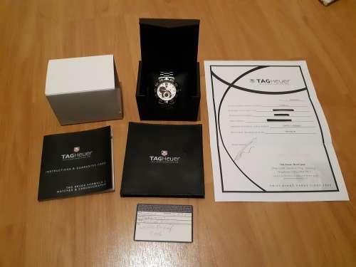 TAG HEUER FORMULA 1 CHRONOGRAPH + BOX + PAPERS @ R1 NO RESERVE !!!!